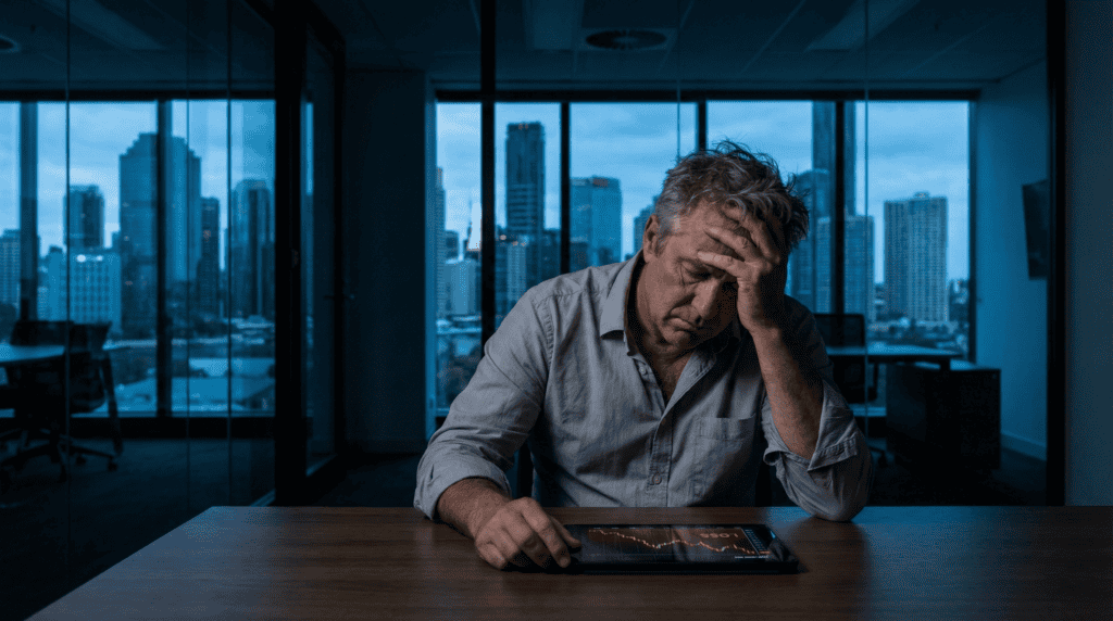 Frustrated business man